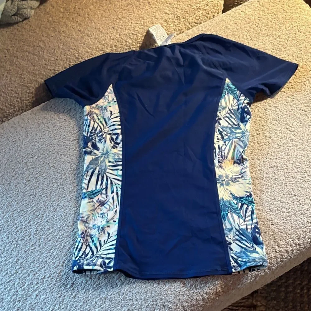 Roxy Navy and Floral Rashguard